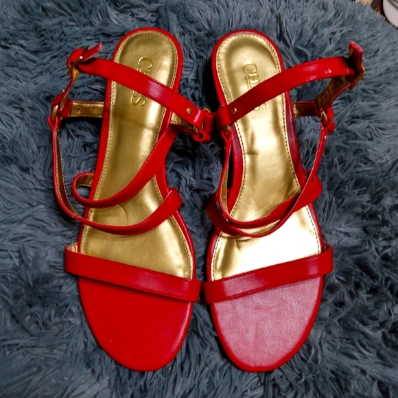 Chaps Shoes - Chaps Red Sling back 👡/Size 8B/ (Mackenzie)/ with gold interior